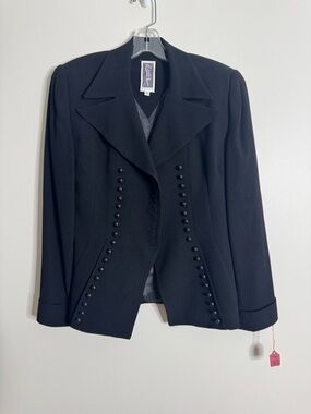 NEW Zelda Vintage Blazer Button Embellished Black 8